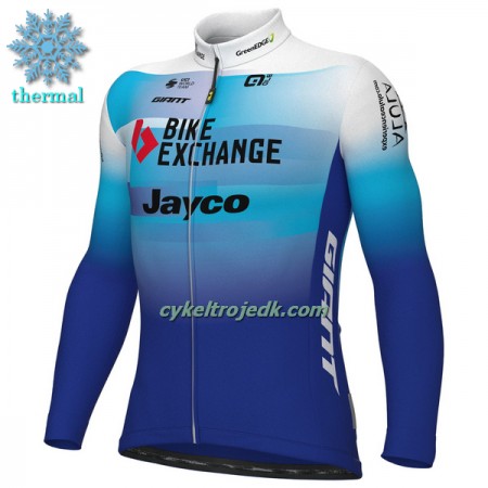 Cykeltrøje Langærmet Vinter 2022 BikeExchange Jayco Hvid Blå